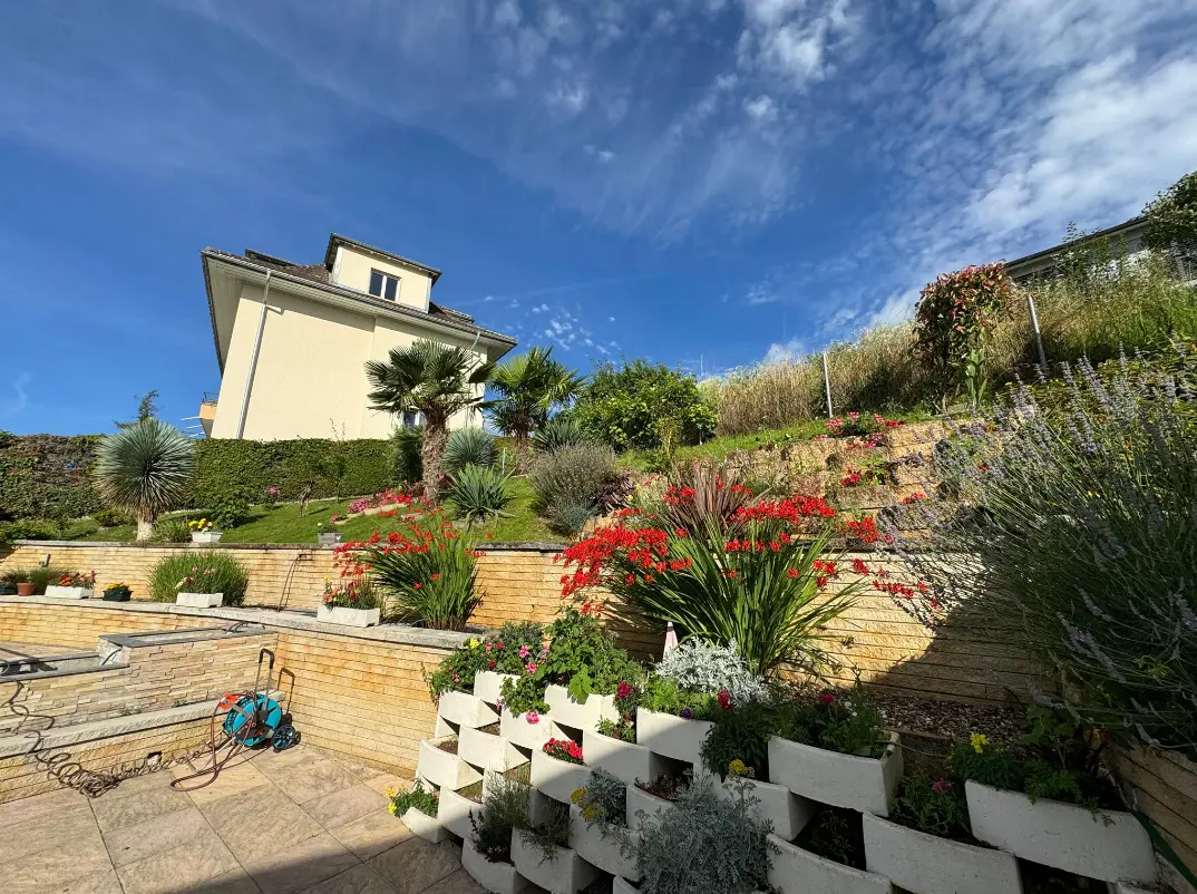Foto: facciata e giardino